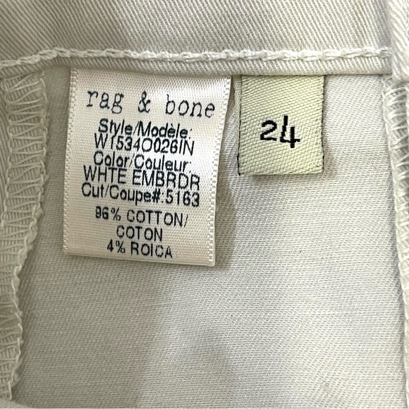 Rag & Bone for Intermix Skinny Jeans with Woven Arrow Pattern Size 24 - Picture 7 of 9